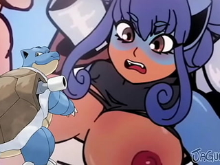 Squirtle, Wartortle, Blastoise threesome with anal action.
